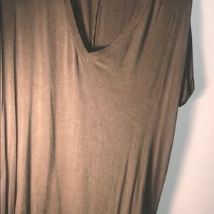 Extra long army green brandy Melville top